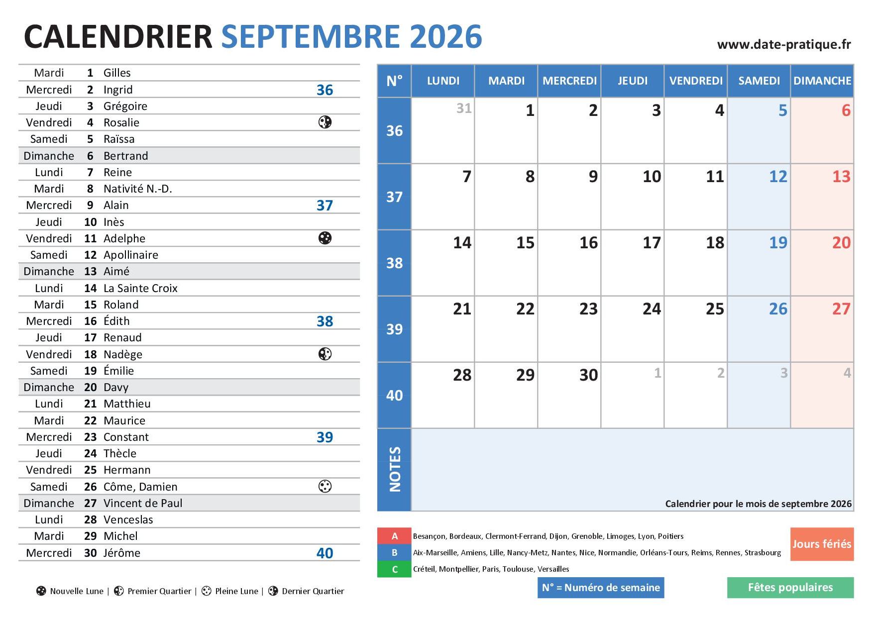 Calendrier Mensuel 2026 T l charger Et Imprimer Gratuitement